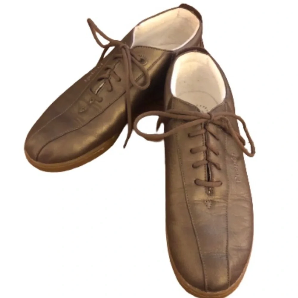 Propet  W3606 bronze Firefly lace up comfrt snkrs SIZE 9.5N metallic